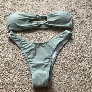 mint green bikini set